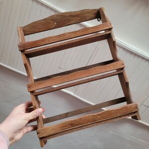 Vintage Wooden Spice Rack 3 Tier made in TROC